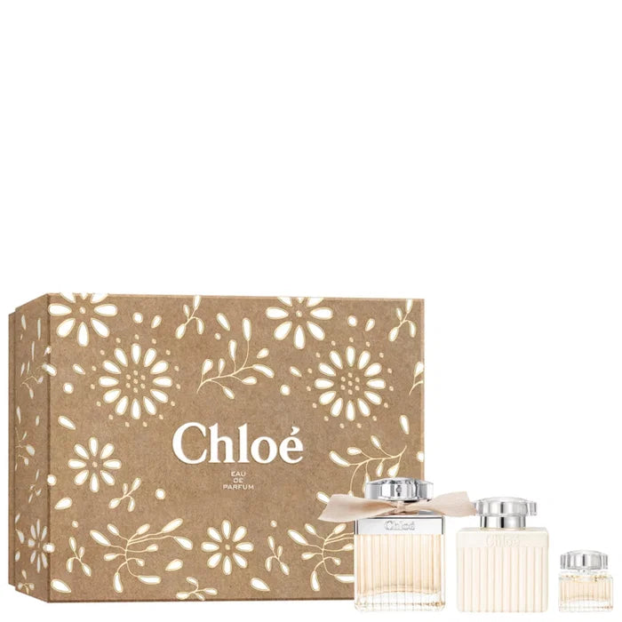 Estuche Chloé perfume 75 ml, loción corporal 100 ml y miniatura 5 ml
